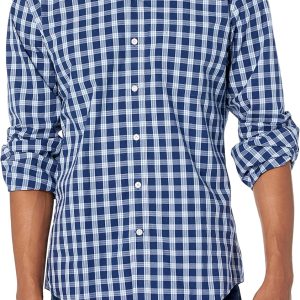 Men's Regular-Fit Long-Sleeve Casual Poplin Shirt